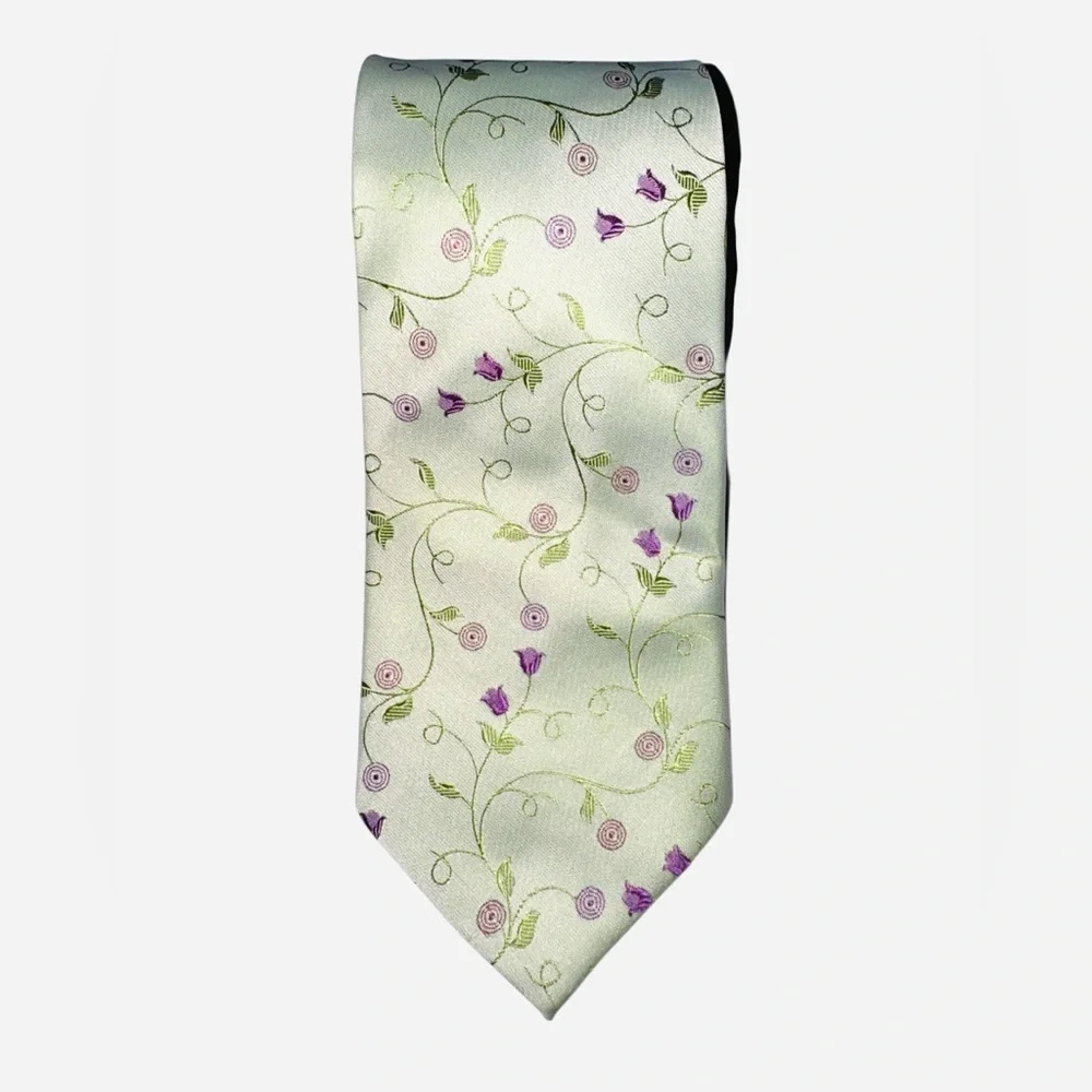 Giorgio Armani Green Floral Tie